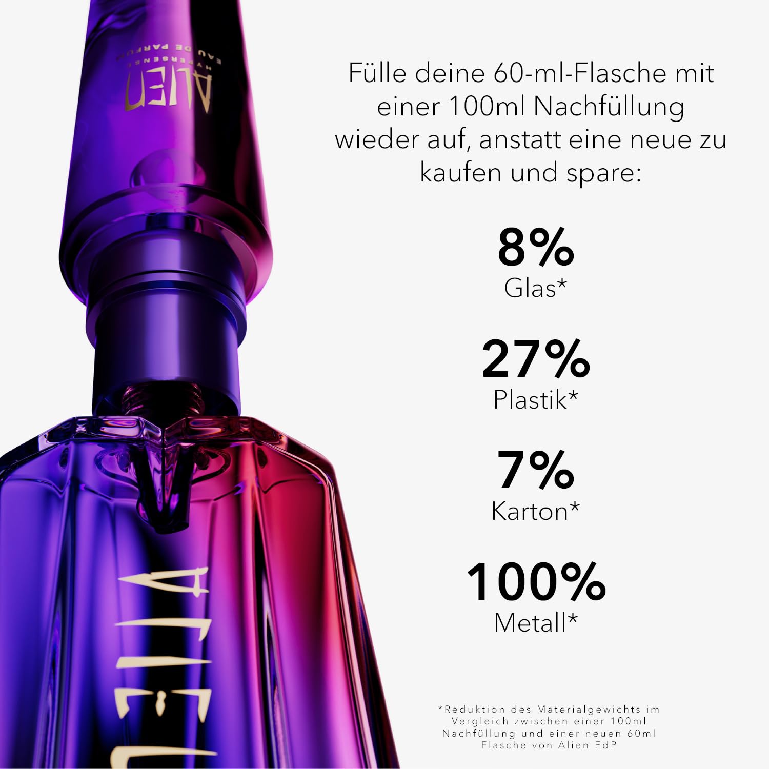 MUGLER Alien Hypersense Eau de Parfum, Damen-Parfum, Fruchtiger, holziger und blumiger Duft, Hypermodern und hyperfeminin, Nachfüllbar – Bild 3