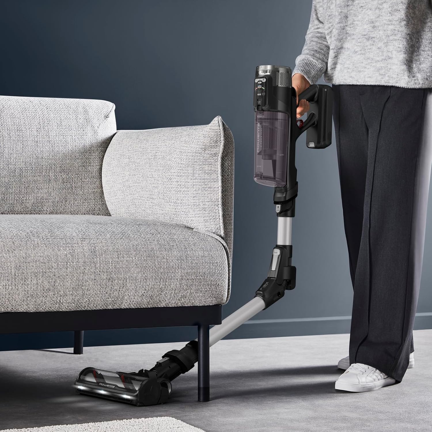 Rowenta X-Force Flex 13.60 Akku-Staubsauger, Allergikermodell, Tiefenreinigung, Flexgelenk, 150 Luftwatt, bis zu 60 Minuten Laufzeit, hergestellt in Frankreich, RH9A36WV – Bild 2