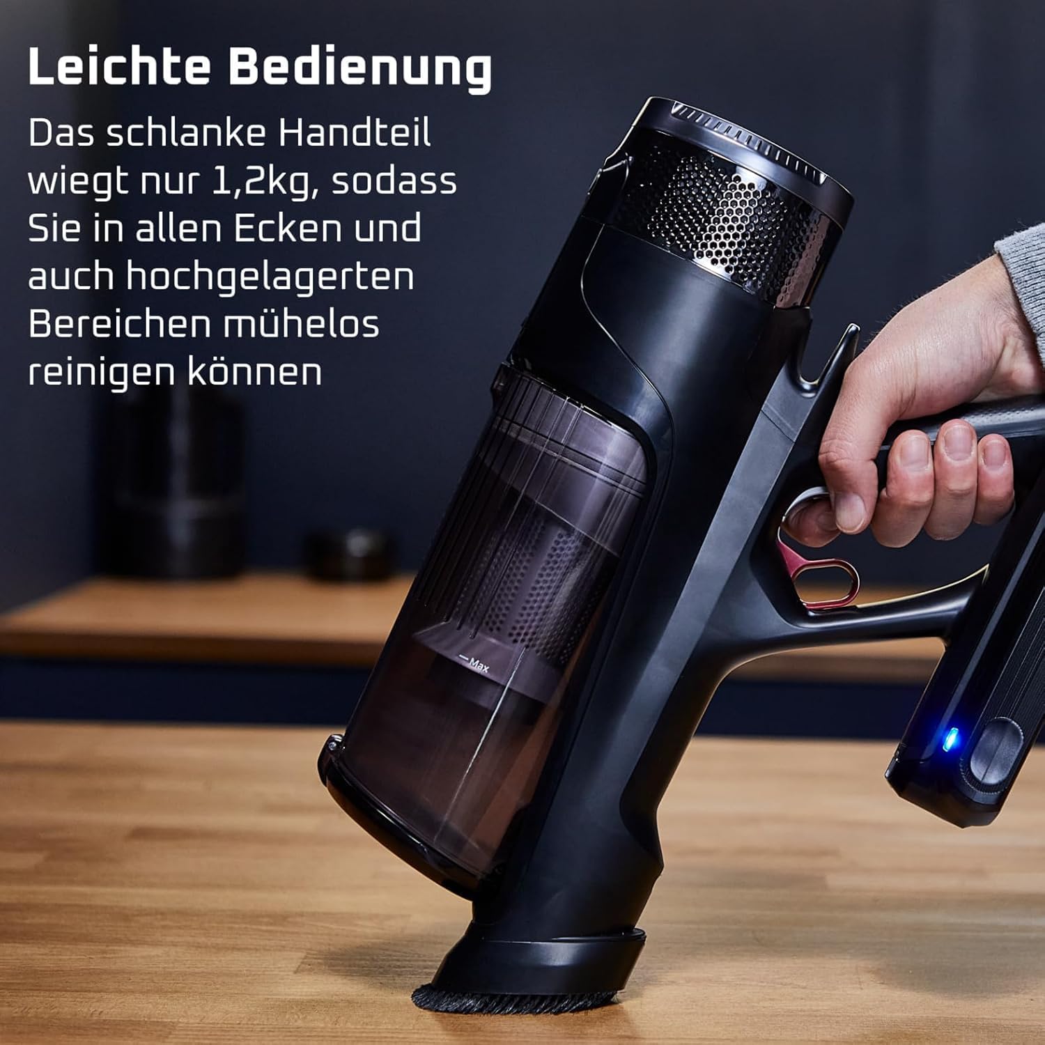 Rowenta X-Force Flex 13.60 Akku-Staubsauger, Allergikermodell, Tiefenreinigung, Flexgelenk, 150 Luftwatt, bis zu 60 Minuten Laufzeit, hergestellt in Frankreich, RH9A36WV – Bild 10