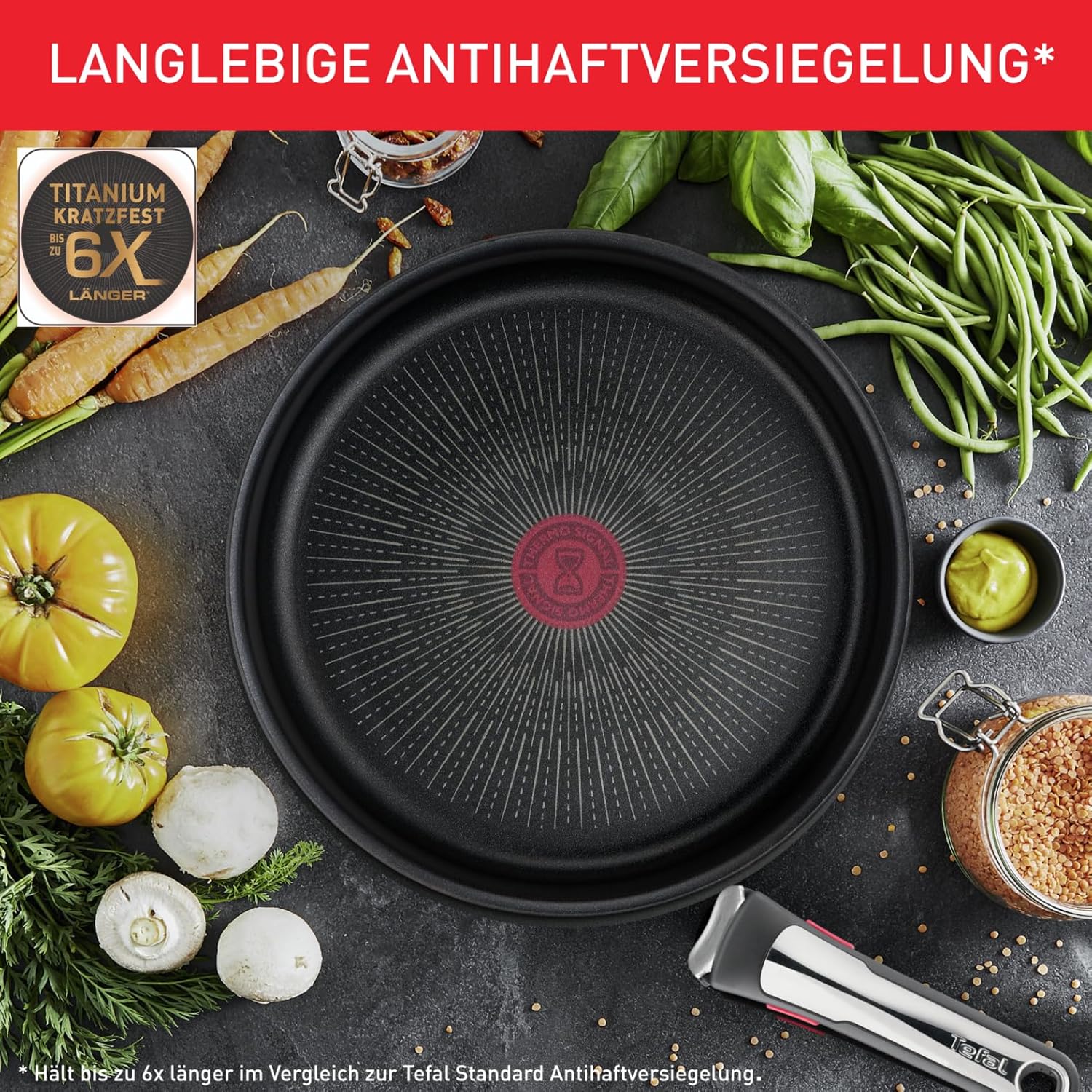 Tefal Ingenio Unlimited On L39593 13-teiliges Kochtopf- und Pfannenset, abnehmbarer Griff, stapelbar, platzsparend, Induktionspfannen mit Antihaftbeschichtung, einfach zu bedienen und zu reinigen – Bild 5