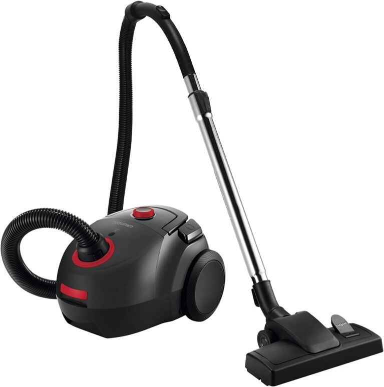 Grundig, VCC 3850 A Staubsauger mit Beutel, 800 W, 2,1 l, Schwarz/Rot