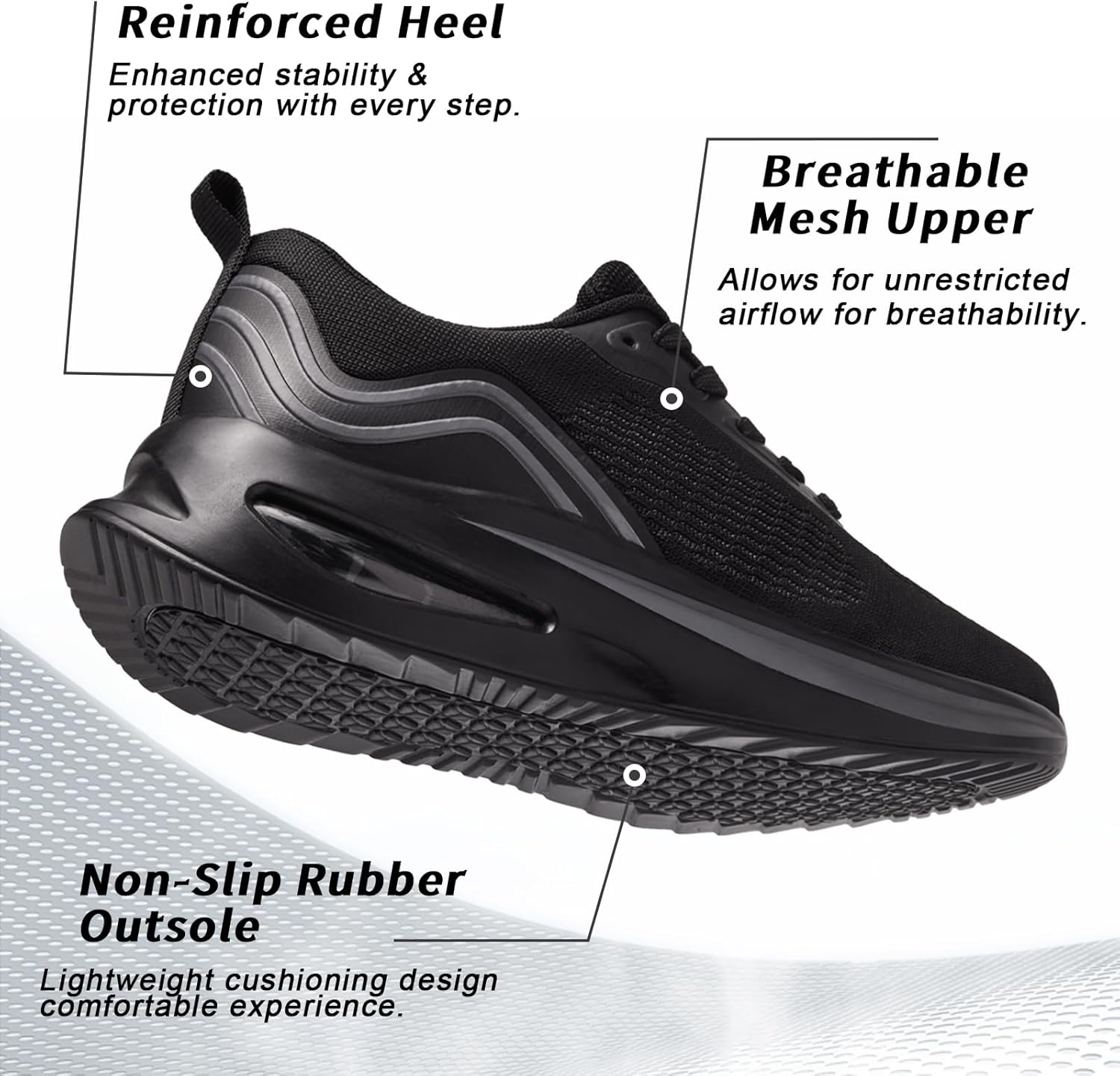 Damen-Laufschuhe, atmungsaktive Turnschuhe, leicht, mit Luftpolster, bequeme Freizeitschuhe, rutschfeste Joggingschuhe, Fitnessstudio, Fitness, Laufschuhe für Damen – Bild 4