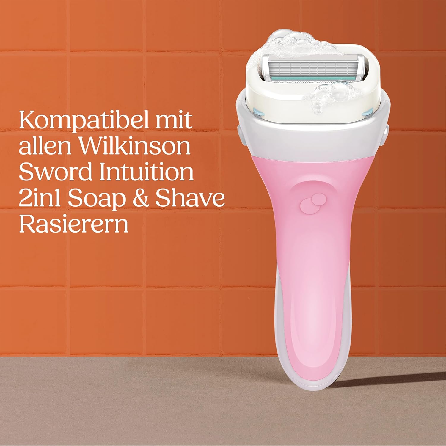 Wilkinson Sword Intuition 2-in-1 Soap & Shave Pflegender Rasierer für Frauen, integrierte vegane Seife, Damen-Rasiergriff plus 1 Ersatzklinge – Bild 6
