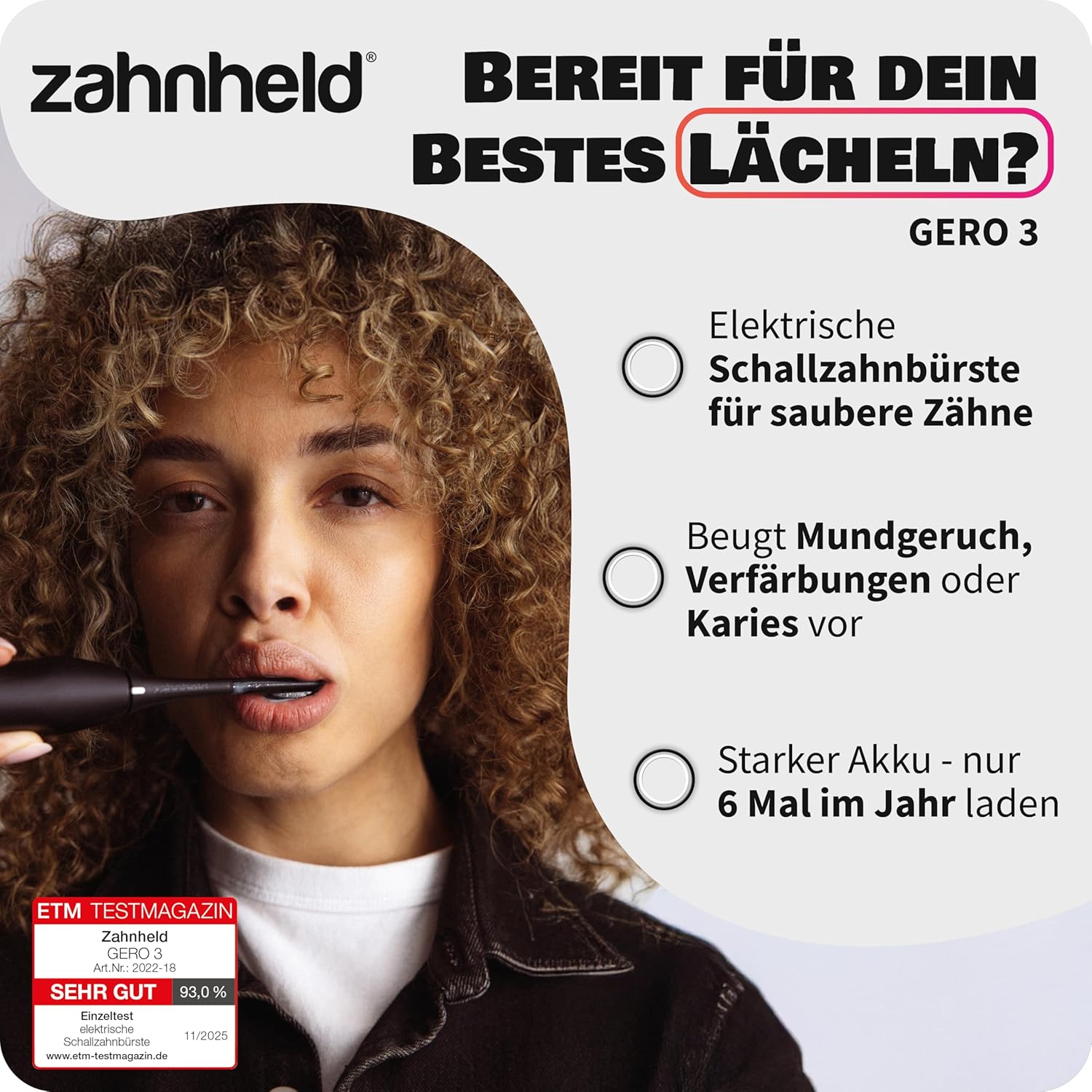 ZAHNHELD Gero G3 Elektrische Schallzahnbürsten mit 2 Bürstenköpfen und 2 Reiseetuis für eine schonende und effektive Reinigung – Bild 2