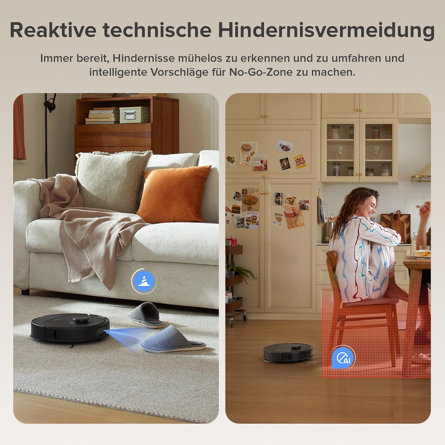 roborock Qrevo Series Roboterstaubsauger mit Wischfunktion und Hebemopp, 8000 Pa Saugkraft (verbessert durch Qrevo S), Anti-Tangling-Seitenbürste, Hindernisvermeidung, All-in-One-Dock, Schwarz (QV 35A) – Bild 6