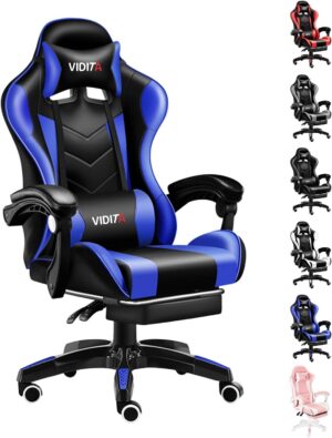 Ergonomischer Gaming-Stuhl mit Fuß...
