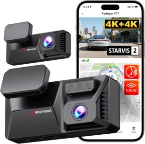 REDTIGER F77 4K + 4K HDR Dashcam Au...