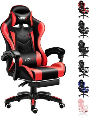 Ergonomischer Gaming-Stuhl mit Fuß...