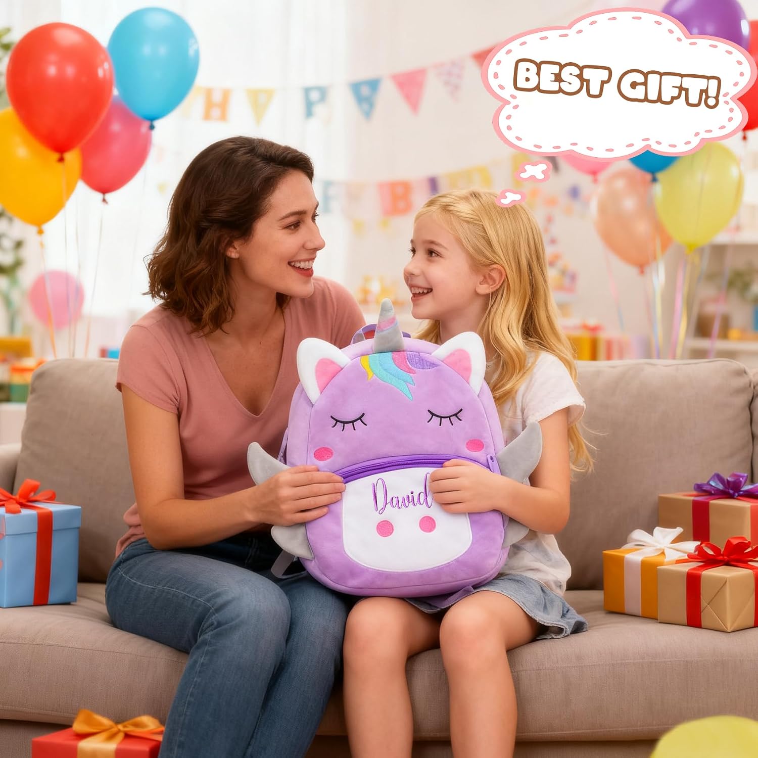 Allgemeiner personalisierter Kinderrucksack, gestickter Name, geeigneter Kinderrucksack für Mädchen, Jungen, geeignet für Kindergarten, Kindergarten und Schule, personalisierte Geschenke für den Schulanfang – Bild 6