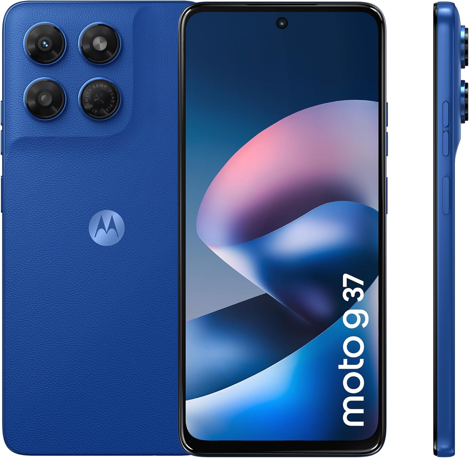 Moto g37 Smartphone (6,67 Zoll FHD+, 50 MP Kamera, 4/128 GB, 5100 mAh, Android 16) Pantone Nautical Blue