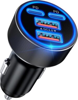 90W Zigarettenanzünder USB C, 4-Po...