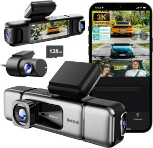 BOTSLAB 4-Kanal-Dashcam für Auto v...