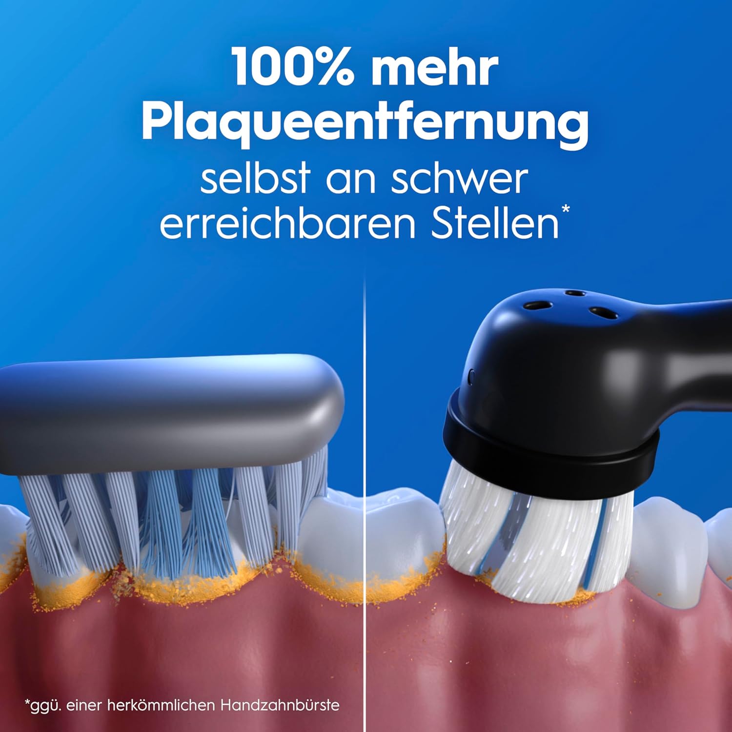 Oral-B iO Series 2 Elektrische Zahnbürste, 1 Zahnbürstenkopf, 3 Putzmodi für die Zahnpflege, Reiseetui, entworfen von Braun, Nachtschwarz – Bild 2