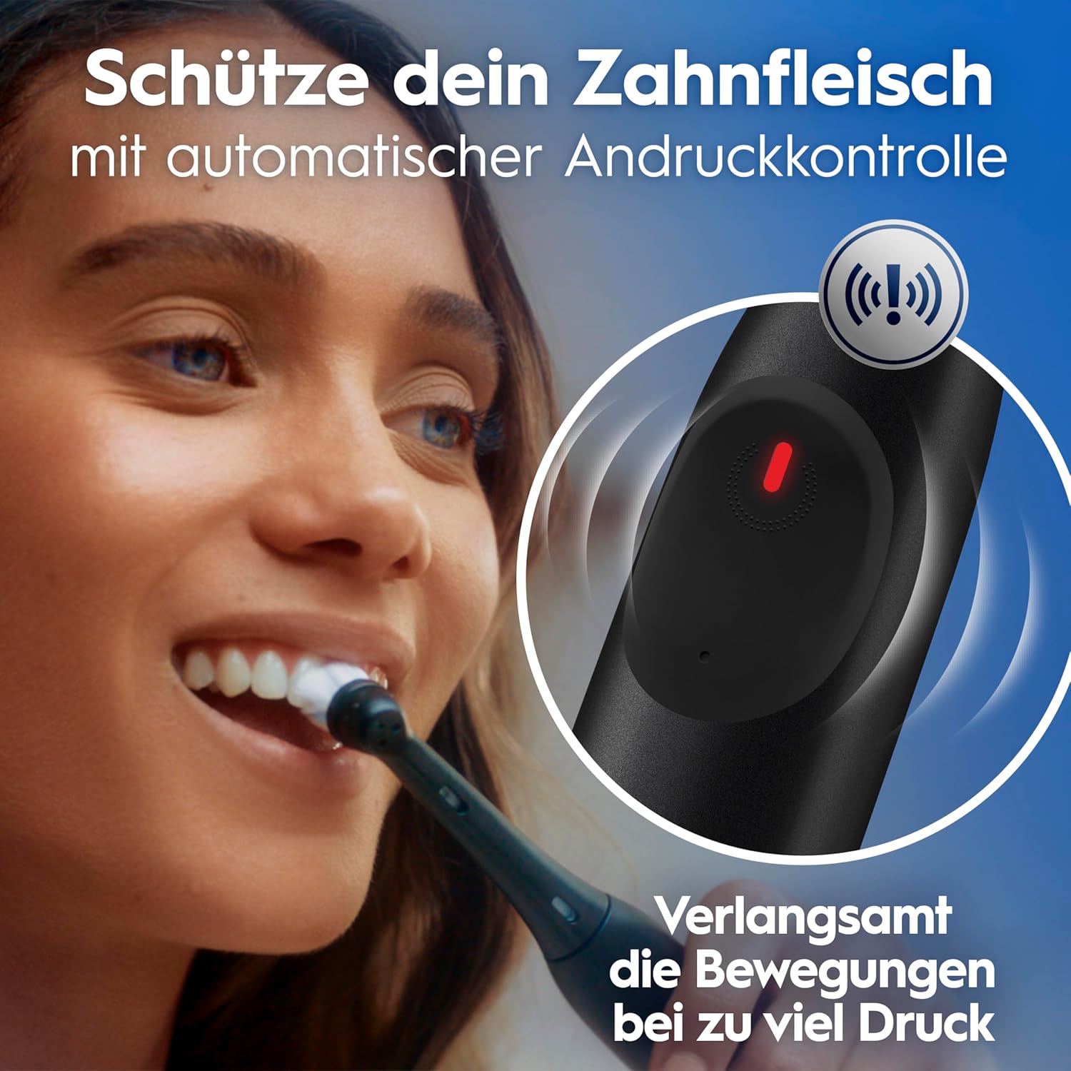 Oral-B iO Series 2 Elektrische Zahnbürste, 1 Zahnbürstenkopf, 3 Putzmodi für die Zahnpflege, Reiseetui, entworfen von Braun, Nachtschwarz – Bild 9
