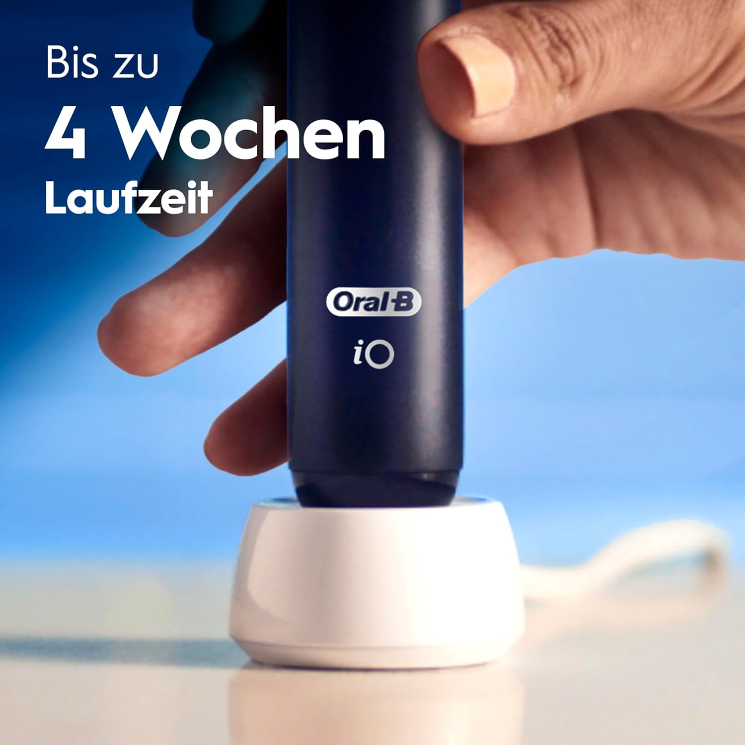 Oral-B iO Series 2 Elektrische Zahnbürste, 1 Zahnbürstenkopf, 3 Putzmodi für die Zahnpflege, Reiseetui, entworfen von Braun, Nachtschwarz – Bild 10