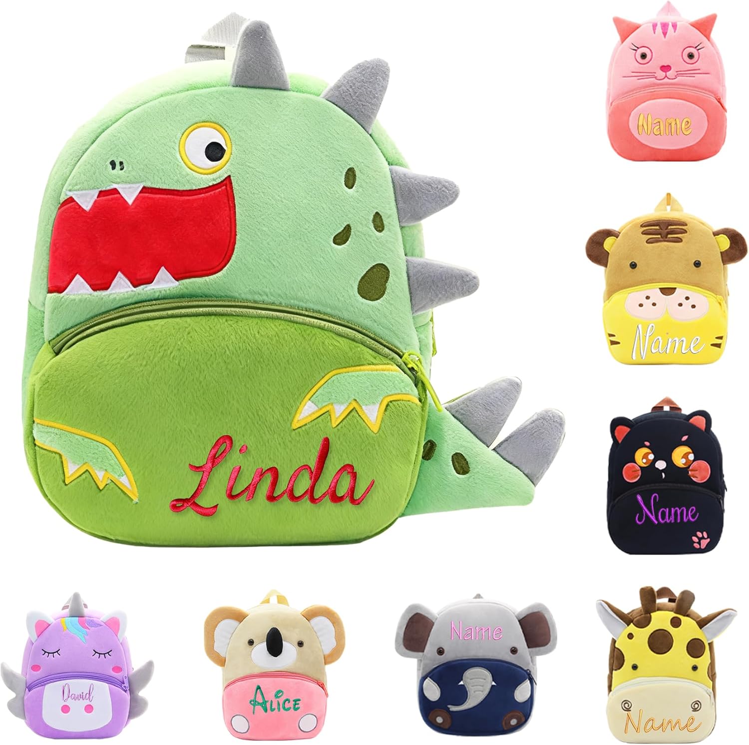 Allgemeiner personalisierter Kinderrucksack, gestickter Name, geeigneter Kinderrucksack für Mädchen, Jungen, geeignet für Kindergarten, Kindergarten und Schule, personalisierte Geschenke für den Schulanfang