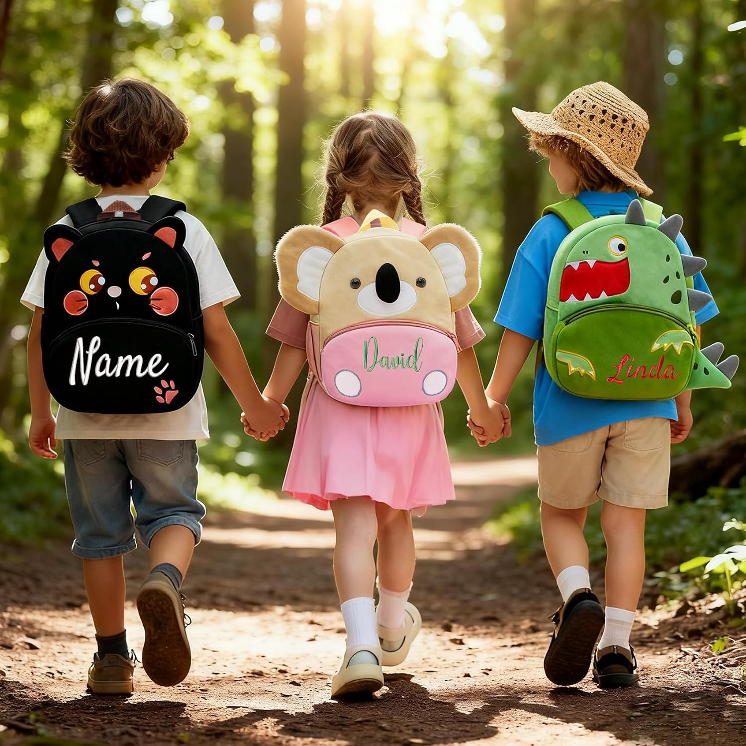 Allgemeiner personalisierter Kinderrucksack, gestickter Name, geeigneter Kinderrucksack für Mädchen, Jungen, geeignet für Kindergarten, Kindergarten und Schule, personalisierte Geschenke für den Schulanfang – Bild 7