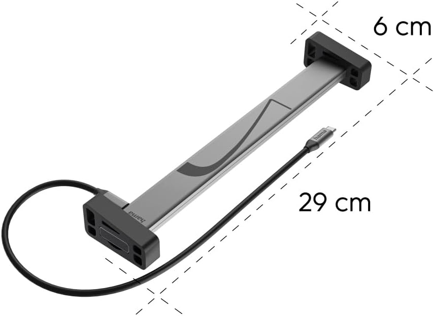 Hama USB-C-Dockingstation, 12 Anschlüsse (4 x USB A, 2 x USB C Daten, 1 x Monitor + Daten, 1 x Strom, 2 x HDMI, LAN/Ethernet, 3,5 mm Audio/AUX, MST, 4K, für Monitor, Festplatte etc.) – Bild 5