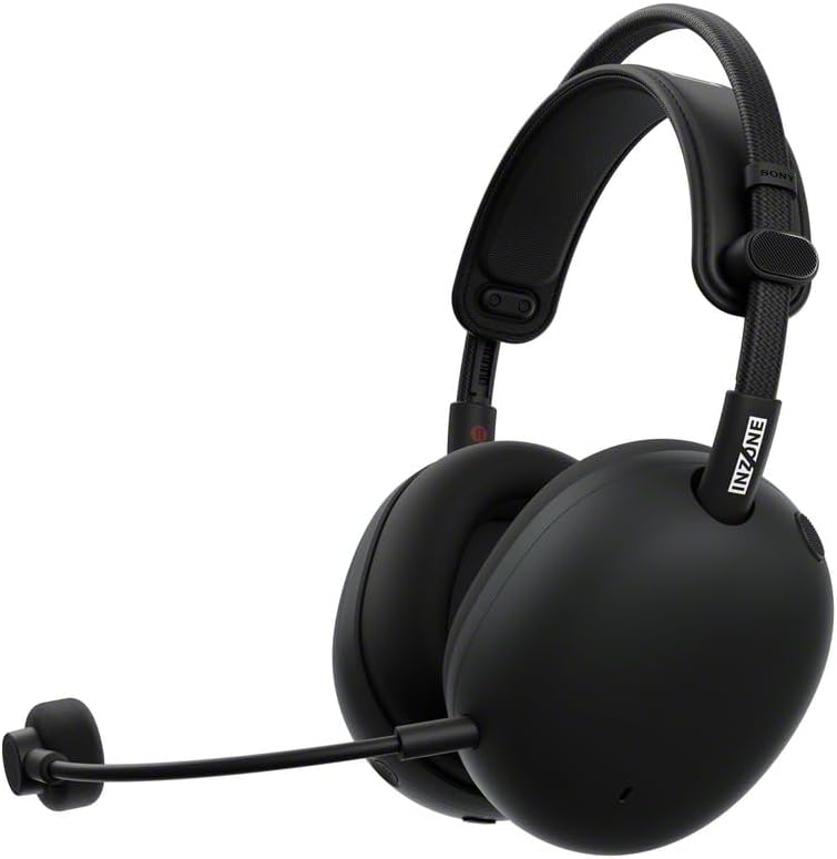 Sony INZONE H9 II Kabelloses PC-Gaming-Headset mit Geräuschunterdrückung, leicht, einstellbarer Sound-EQ, abnehmbares Nieren-KI-Mikrofon, 30-Stunden-Akku, 2,4 GHz und Bluetooth, inklusive Softcase, Schwarz