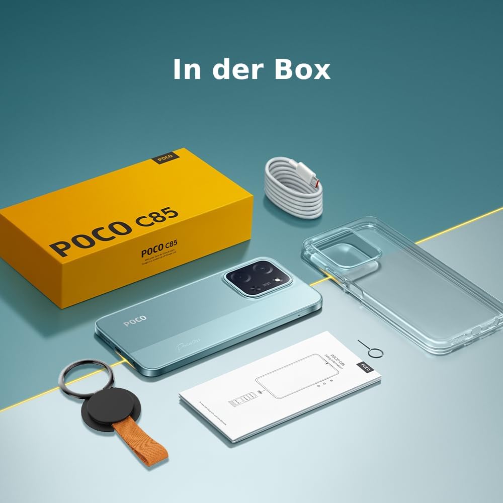 XIAOMI Poco C85, Smartphone 6+128 GB, Handy mit Android, 6,9 Zoll 120 Hz Display 7,99 mm Design, MediaTek Helio G81-Ultra Octa-Core, 50 MP AI Dual Kamera, 6000 mAh, Schwarz – Bild 5