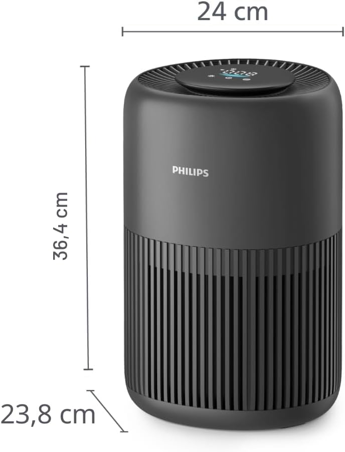 Philips Luftreiniger 900 Serie, HEPA NanoProtect + Aktivkohlefilter, CADR 250 m³/h für 65 m² Allergiker, leise, intelligent und energieeffizient (AC0951/13) – Bild 3