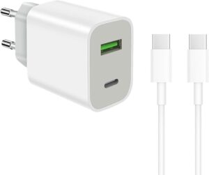 20W USB C Ladegerät mit Kabel 1,2m...