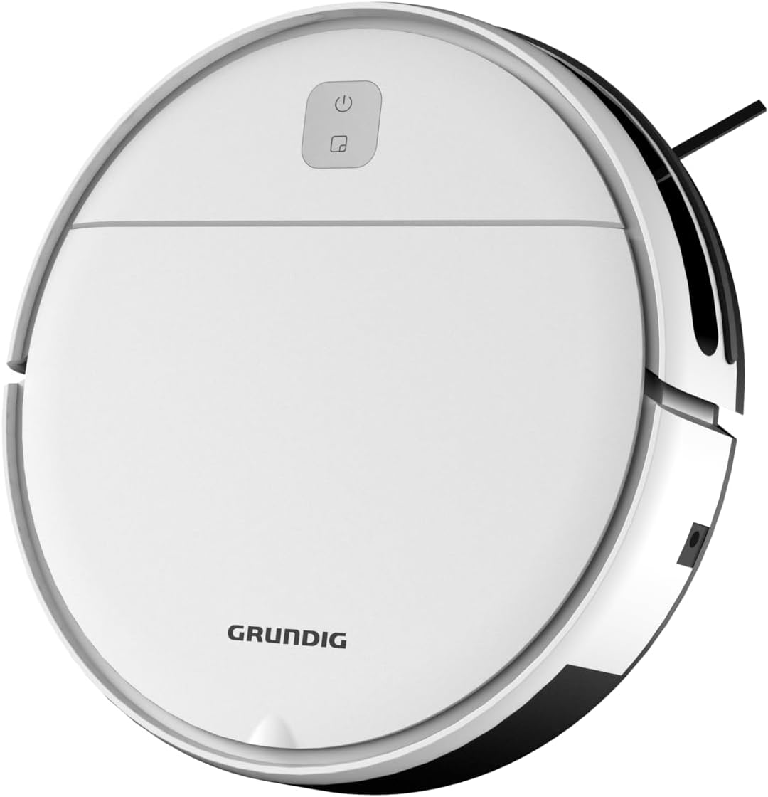 GRUNDIG VCR 2330 Saugroboter, 1.000 pa Saugleistung, 200 ml Staubbehälter, 2 Reinigungsprogramme, 2 Saugleistungsstufen, bis zu 100 Minuten Betriebszeit, Fernbedienung, weiß – Bild 3