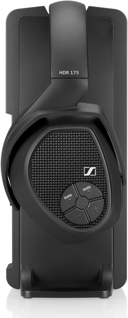 Sennheiser RS 175 Digitaler kabelloser Over-Ear-Kopfhörer – Bassverstärkung und Surround-Sound für Heim- und TV-Entertainment-Systeme, Schwarz – Bild 2