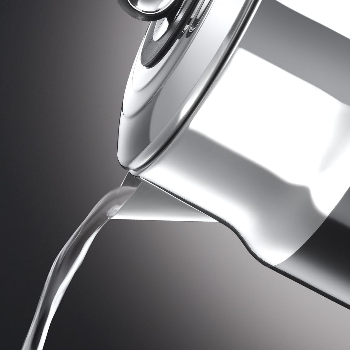 Russell Hobbs Wasserkocher (1,7 l, 2400 W) Retro-Teekessel aus schwarzem und poliertem Edelstahl (Schnellkochfunktion, Wassertemperaturanzeige im Retro-Design, externe Wasserstandsanzeige), Vintage-Teekessel 21671-70 – Bild 4