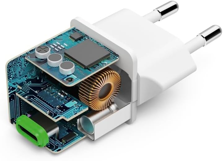 Hama Schnellladegerät mit USB-C, unterstützt Power Delivery und Qualcomm Quick Charge, 25 W, Super-Mini-Größe, 2,9 x 2,75 x 2,75 cm, ideal für Samsung – Weiß – Bild 11