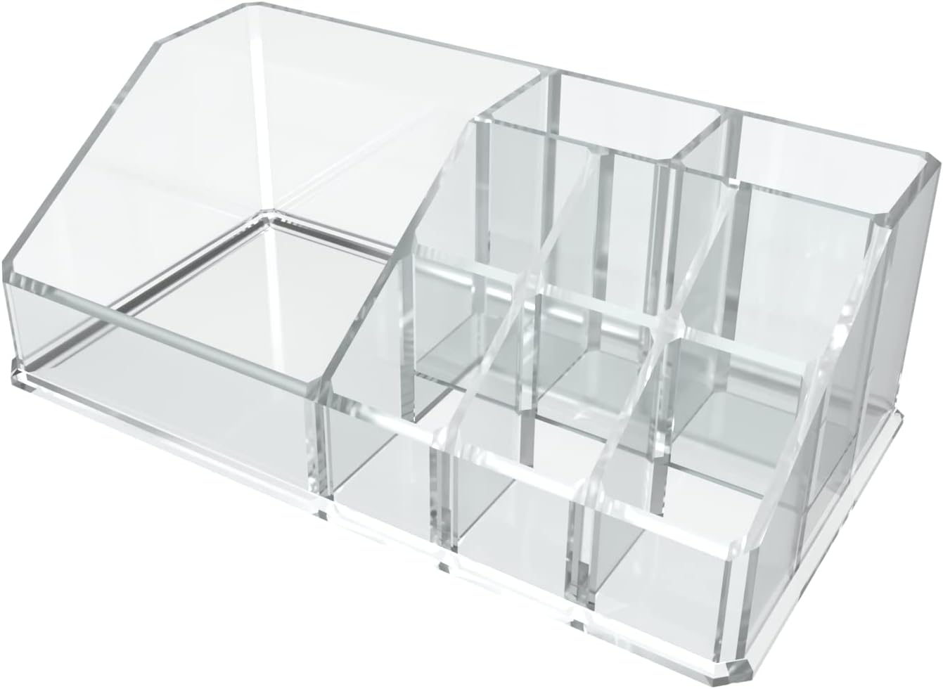 Kosmetik-Organizer / Make-Up-Organizer aus Acryl – kompakt, transparent – 17,5 x 9,5 x 6,6 cm – für Make-up & Kleinteile – Bild 2