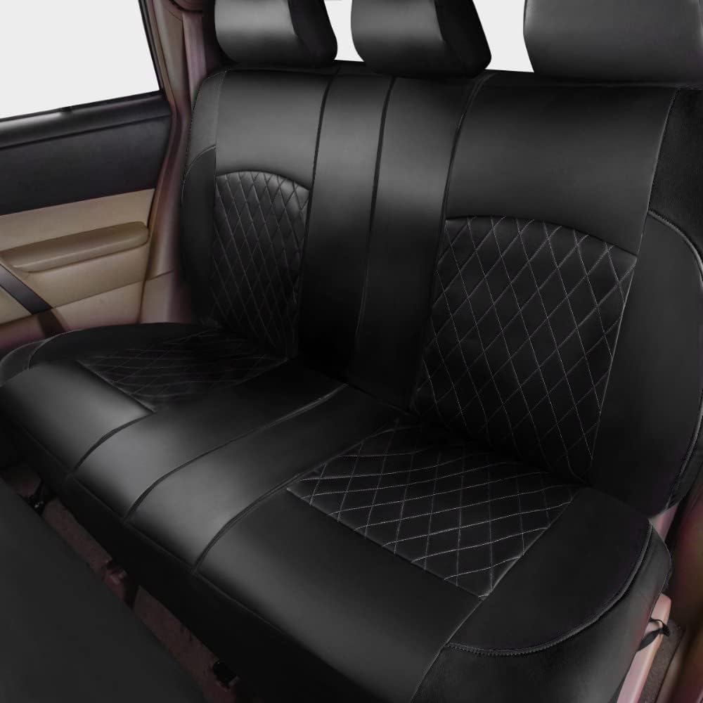 9 Stück Autositzbezüge Universal PU Leder Sitzbezug Komplettset mit Zubehör für Auto SUV für Auto – Bild 5