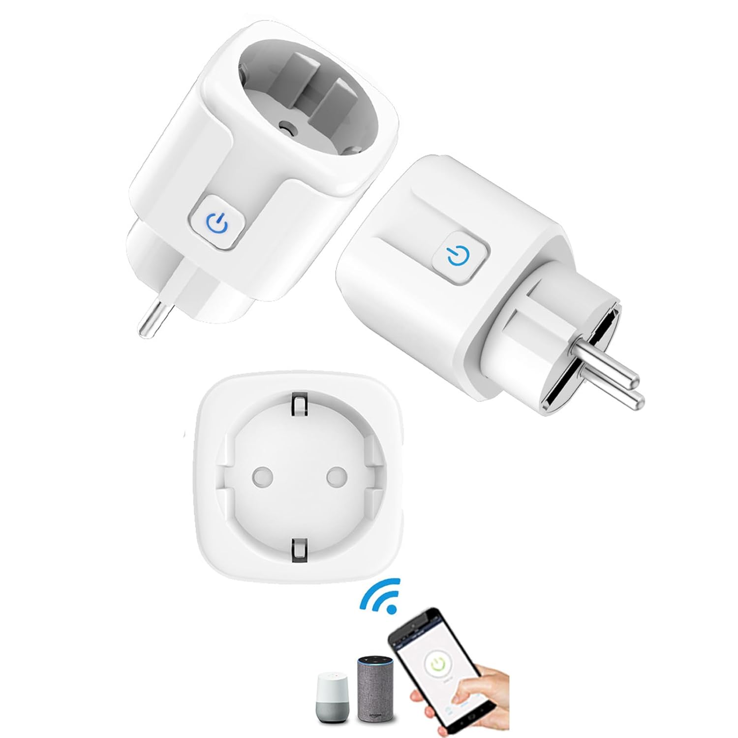 Smarte WLAN-Steckdose, Alexa-Steckdose mit Strommessung 16 A, 4 Stück Smart Plugs, 2,4 GHz WLAN-Steckdosen, Fernbedienung, Sprachsteuerung, funktioniert mit Alexa, Google Home – Bild 8