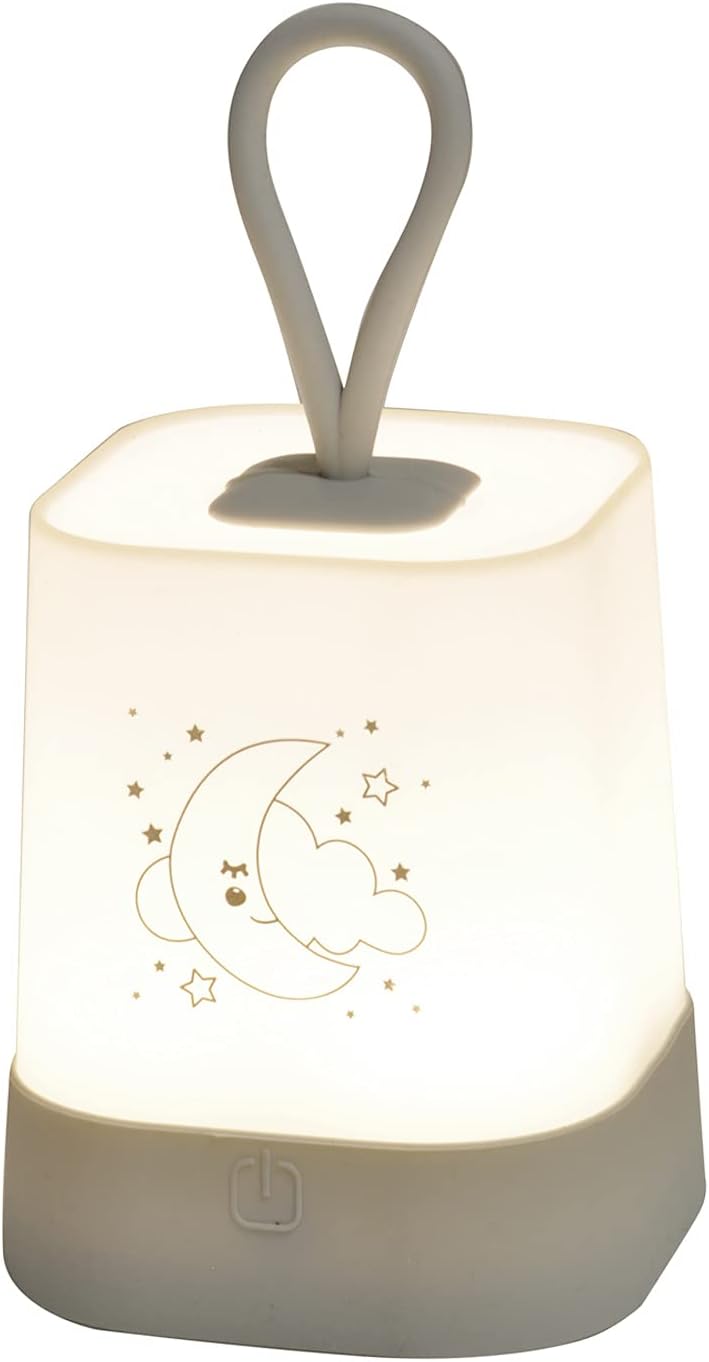 BEBE DOUCEUR Silikon-LED-Nachtlicht, batteriebetrieben, für Reisen, 8 x 8 x 16 cm, Wolke, Grau