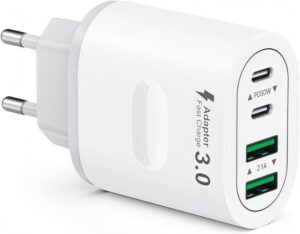 USB C Ladegerät, 4 Ports Mehrfachs...