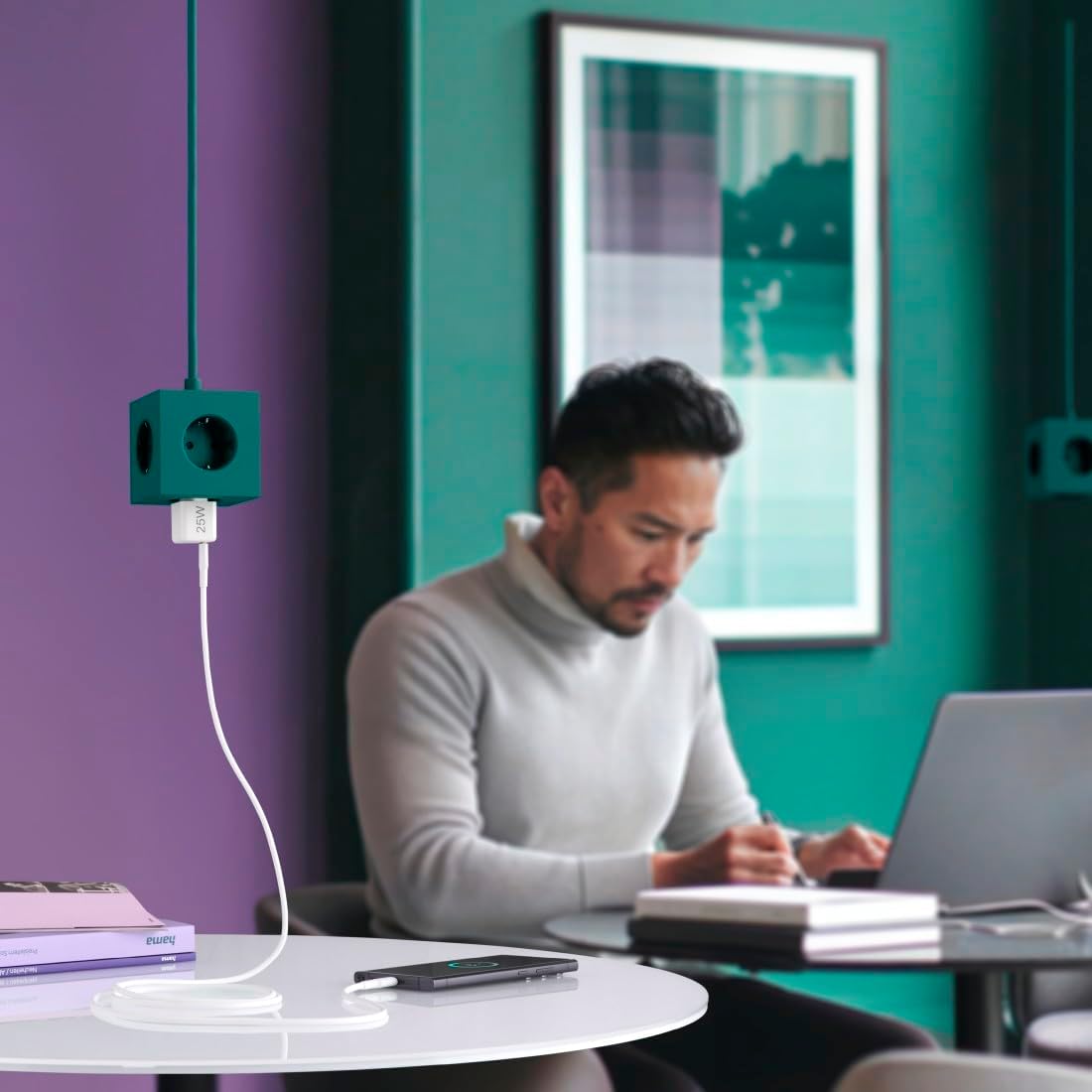 Hama Schnellladegerät mit USB-C, unterstützt Power Delivery und Qualcomm Quick Charge, 25 W, Super-Mini-Größe, 2,9 x 2,75 x 2,75 cm, ideal für Samsung – Weiß – Bild 9