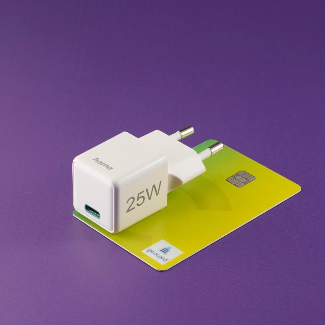 Hama Schnellladegerät mit USB-C, unterstützt Power Delivery und Qualcomm Quick Charge, 25 W, Super-Mini-Größe, 2,9 x 2,75 x 2,75 cm, ideal für Samsung – Weiß – Bild 7