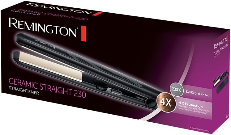 Remington S3500 Haarglätter, Keramik, glatt, antistatische Keramik-Turmalin-Beschichtung, Schwarz – Bild 8