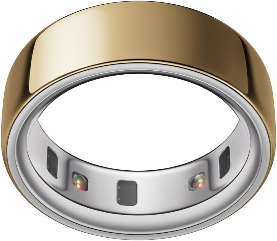 Oura Ring 4 – Gold – Größe 10 – Smart Ring | Messen Sie zuerst mit dem Oura Ring 4 Sizing Kit | Schlaf-Tracking tragbar – Herzfrequenz – Fitness-Tracker – bis zu 8 Tage Akkulaufzeit