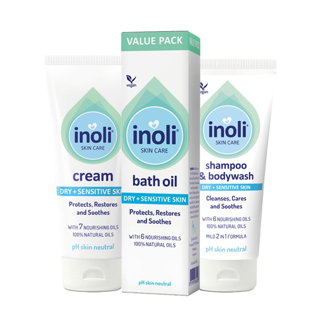Baby First Equipment Newborn 1 | pH Skin Neutral 2-in-1 Baby Shampoo & Shower Gel, Moisturising Cream & Baby Oil for Dry & Sensitive Skin | 100% Natural Oils