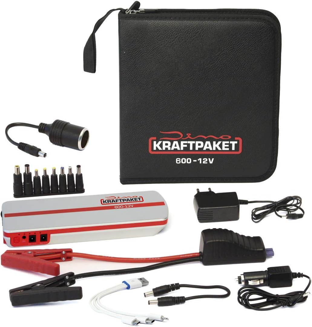 Dino Power Pack, 12 V-600 A, Starthilfe 66,6 Wh, 18000 mAh, Single, Schwarz – Bild 3