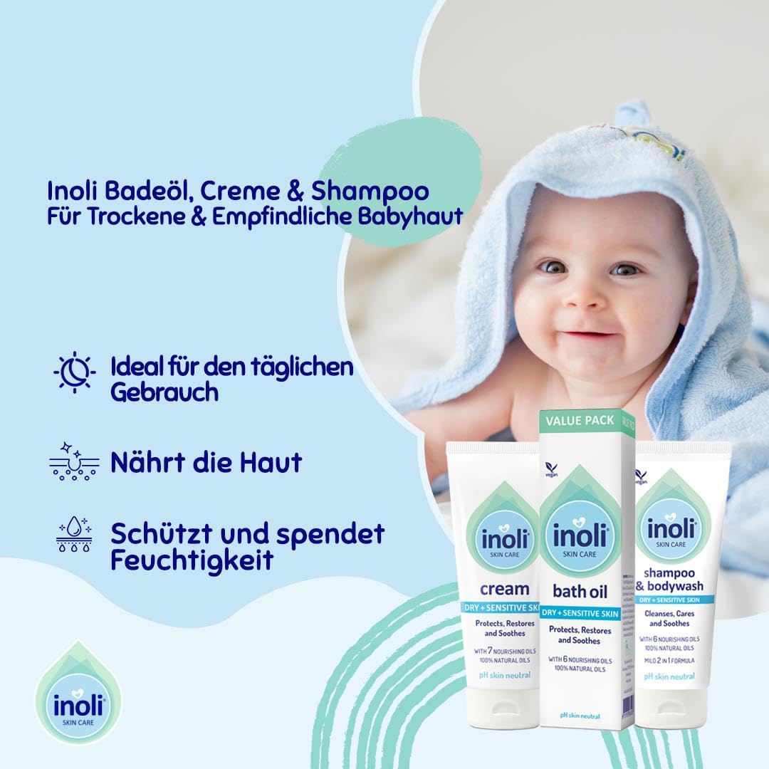 Baby First Equipment Newborn 1 | pH Skin Neutral 2-in-1 Baby Shampoo & Shower Gel, Moisturising Cream & Baby Oil for Dry & Sensitive Skin | 100% Natural Oils – Bild 2
