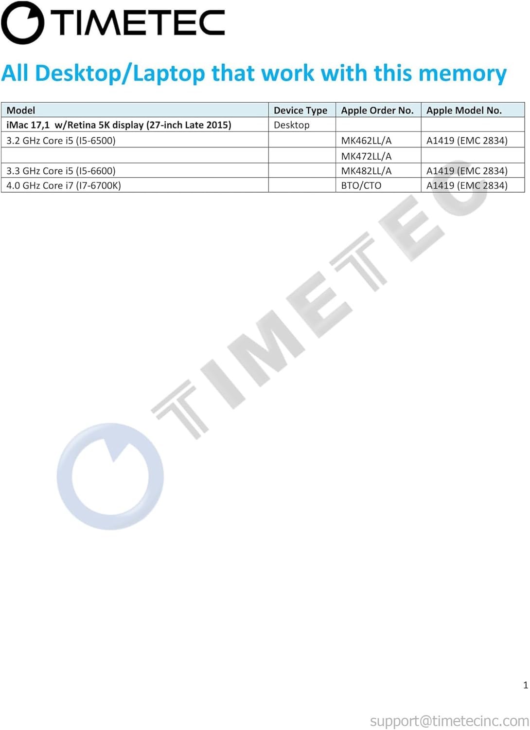 Timetec Hynix IC 8 GB DDR3L 1866 MHz PC3-14900 SODIMM Speicher-Upgrade für iMac 17,1 mit Retina 5K Display (27 Zoll Ende 2015) A1419 (EMC 2834) MK462LL/A, MK472LL/A, MK482LL/A (8 GB) – Bild 4