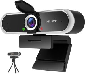 Webcam mit Mikrofon, Full HD 1080P ...