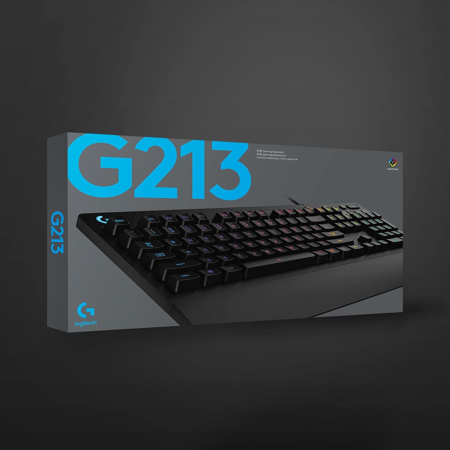 Logitech G213 Gaming Keyboard Prodigy, RGB-Beleuchtung, programmierbare G-Tasten, Multimedia-Bedienelemente, integrierte Handballenauflage, spritzwassergeschützt, deutsches QWERTZ-Layout, Schwarz – Bild 7