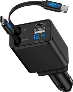 4 in 1 Zigarettenanzünder USB C, e...