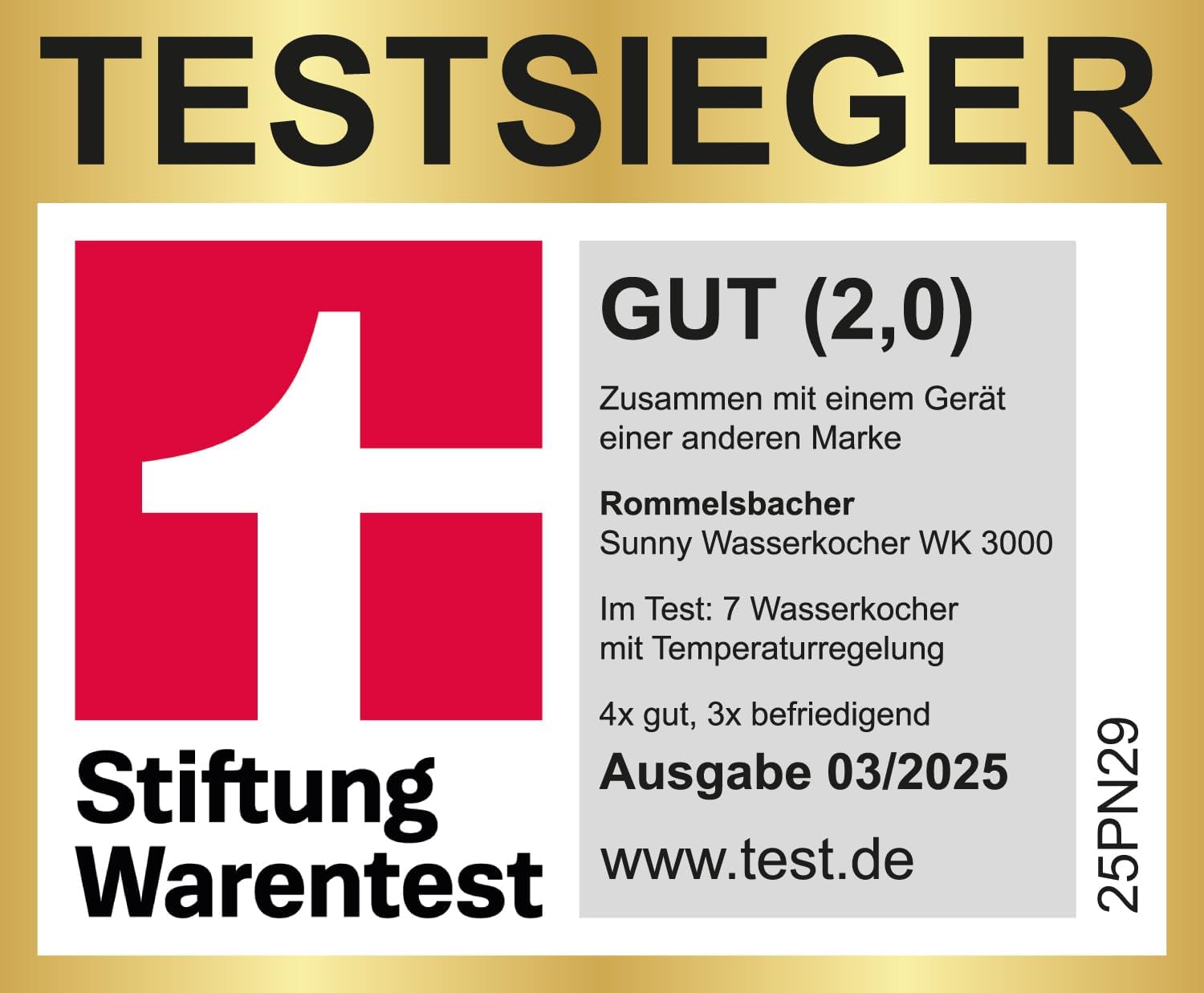 ROMMELSBACHER Wasserkocher WK 3000 – Stiftung Warentest Sieger 3/2025, 1,7 Liter, 1-Knopf-Bedienung, Set-Start-Funktion, Temperaturwahl von 45-100 °C, geschlossener Topfboden, automatischer Kochstopp – Bild 9
