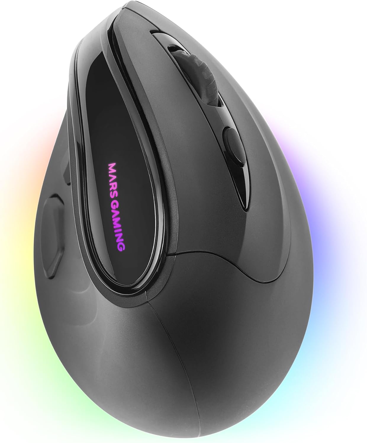 Mars Gaming MM-SK kabellose vertikale Gaming-Maus, ergonomische RGB-Chroma-Beleuchtung, optischer Pixart 8400DPI-Sensor, mechanische Huano-Schalter, 9 programmierbare Tasten, Maus-Tri-Mode, Schwarz – Bild 6