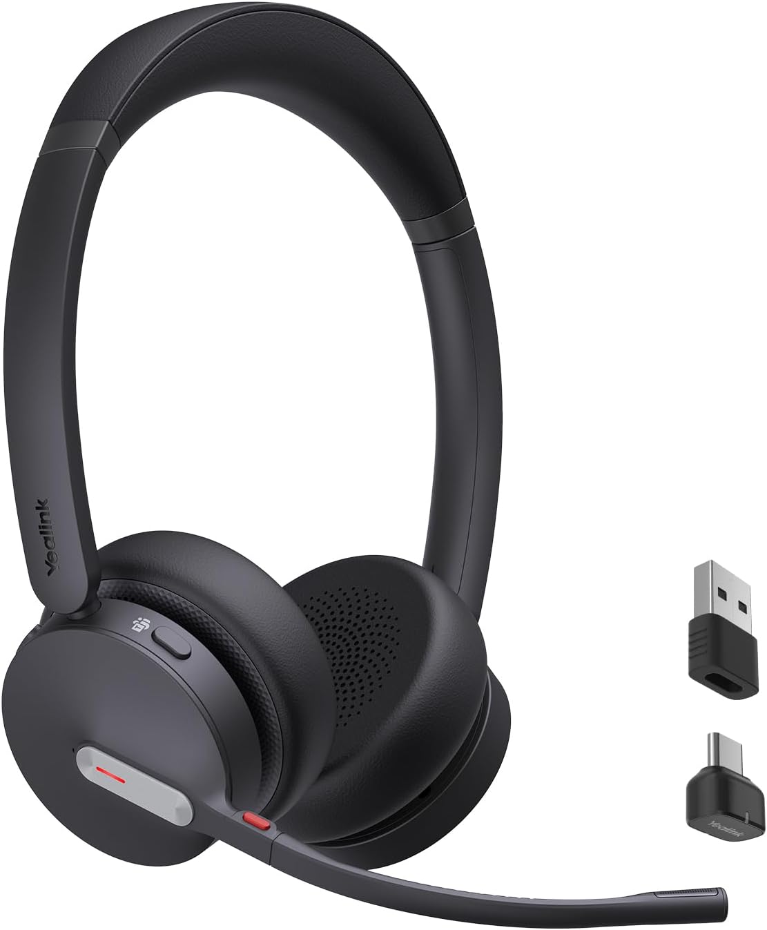 Yealink BH70 Bluetooth-Headset mit Mikrofon für Home Office, Microsoft Teams-zertifizierte Bluetooth-Kopfhörer kabellos bis zu 35 Stunden Sprechzeit, 3 AI-Mikrofon-Rauschunterdrückung, 50 m kabellose Reichweite
