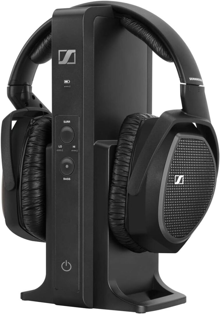 Sennheiser RS ​​175 Digitaler kabelloser Over-Ear-Kopfhörer – Bassverstärkung und Surround-Sound für Heim- und TV-Entertainment-Systeme, Schwarz